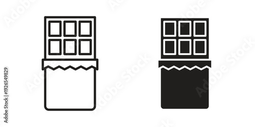 Chocolate icons for templates, web design and infographics