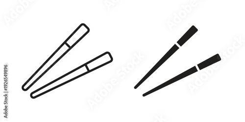 Chopsticks icons for templates, web design and infographics