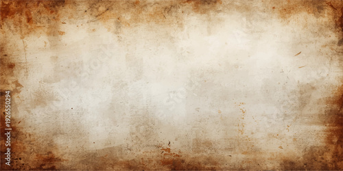 Aged vintage parchment background with a stained brown grunge texture and antique sepia tones for a worn blank paper backdrop design