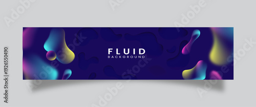 Blue Gradient Fluid LinkedIn banner design 