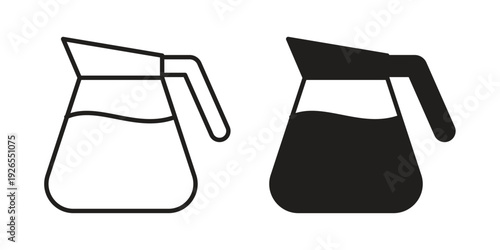 Coffee pot icons for templates, web design and infographics