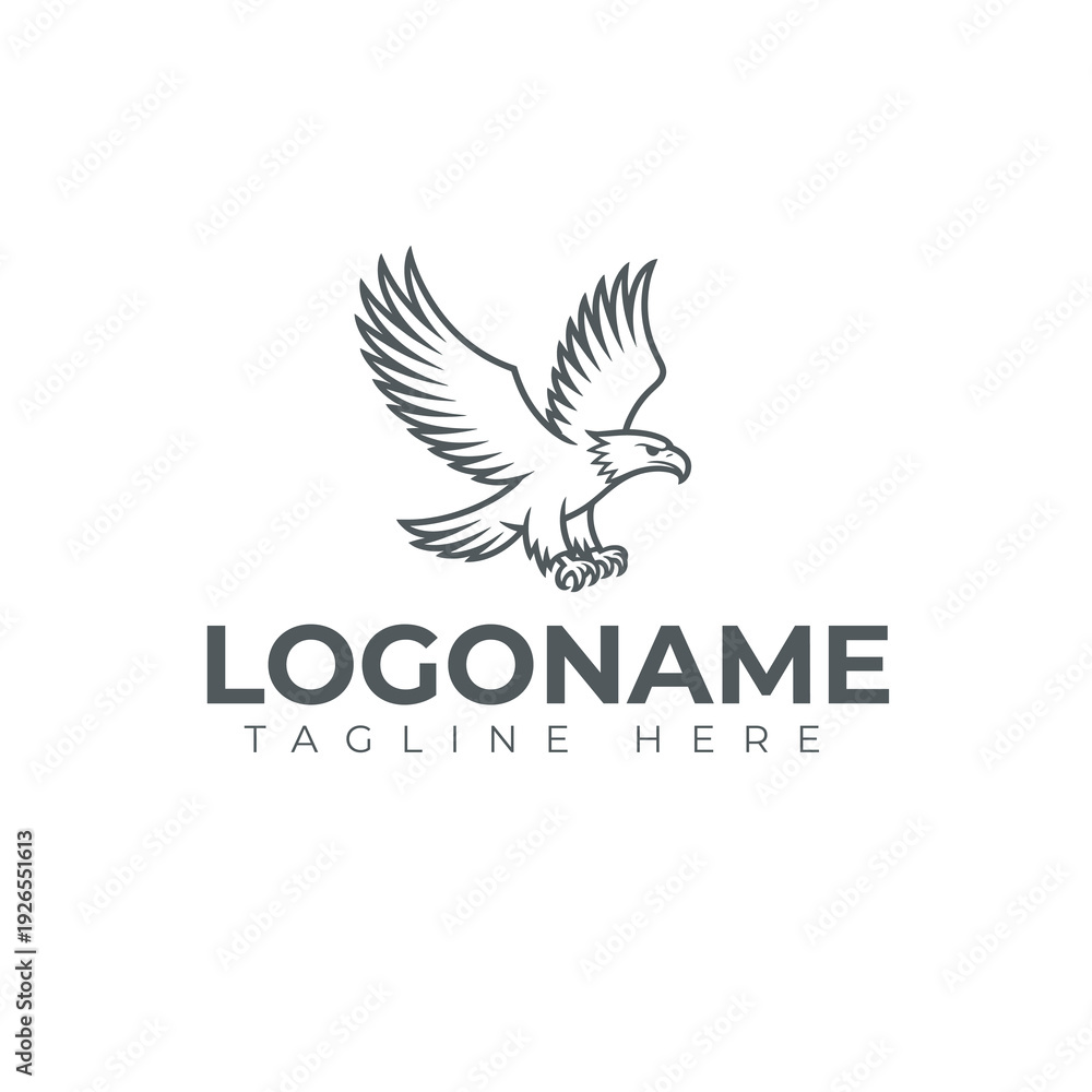 Obraz premium Majestic Eagle Bird Logo - Freedom Power and Leadership Symbol