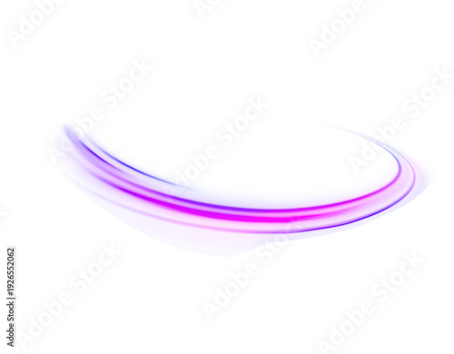 Luminescence of neon blue streaks twists dynamically above the night highway, scattering tiny glowing particles. Acceleration blur enhances the motion effect. Futuristic high-speed visualization isola