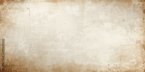 A blank vintage parchment with a stained grunge texture features aged brown and beige tones on a worn antique paper background for a retro damaged design