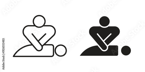 CPR icons for templates, web design and infographics