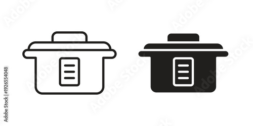 Crock pot icons for templates, web design and infographics