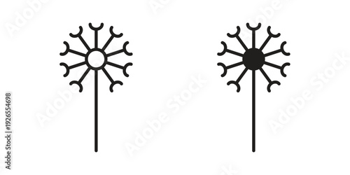 Dandelion icons for templates, web design and infographics