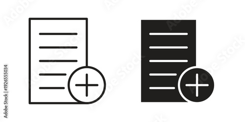 Add document icons simple design. Vector illustration for web ui