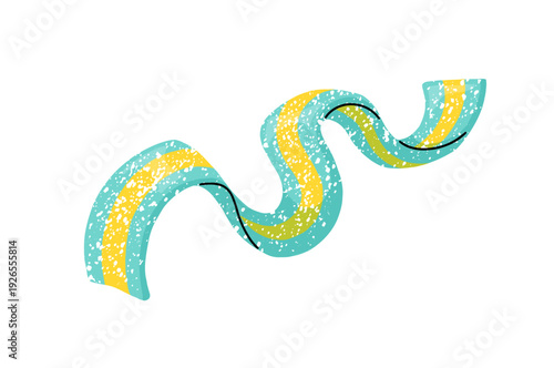 Rainbow sour strip icon. Jelly candy is sprinkled with powdered sugar. Fruit marmalade. Chewing gelatin sweet, soft bonbon. Gummy confectionery. Flat isolated vector illustration on white background