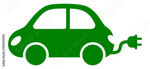 green future electric car vector icon