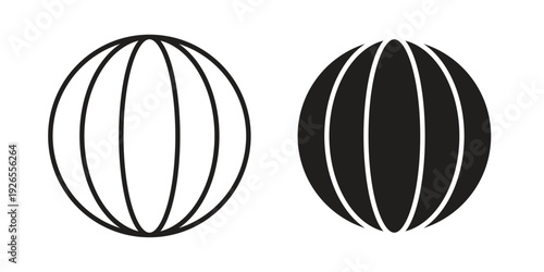 Beach ball icons simple design. Vector illustration for web ui
