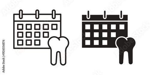 Dental appsointment icons for templates, web design and infographics