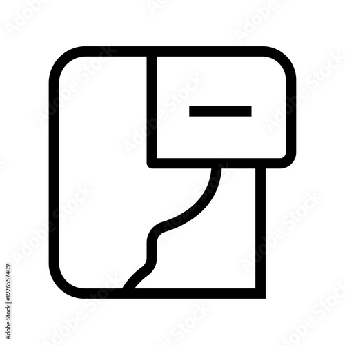 Document Attachment Line Icon File Editable Stroke Vector Illustration. Bill icon Flat symbol set outline. 