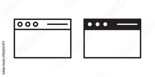Browser window icons simple design. Vector illustration for web ui