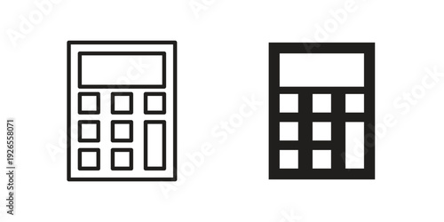 Calculator icons simple design. Vector illustration for web ui