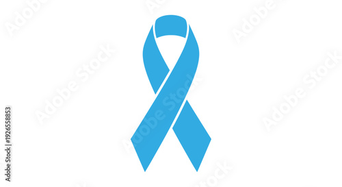Light Blue Ribbon Symbolizing Awareness and Support.