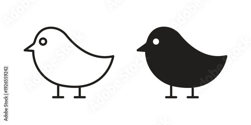 Chick icons simple design. Vector illustration for web ui