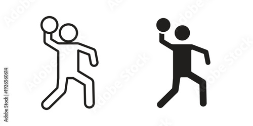 Dodgeball icons for templates, web design and infographics