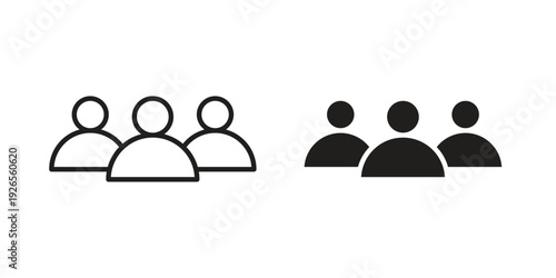Community icons simple design. Vector illustration for web ui