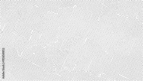 Subtle halftone pattern on transparent background with small dark dots, creating a delicate vintage texture ideal for modern graphic design elements and overlays