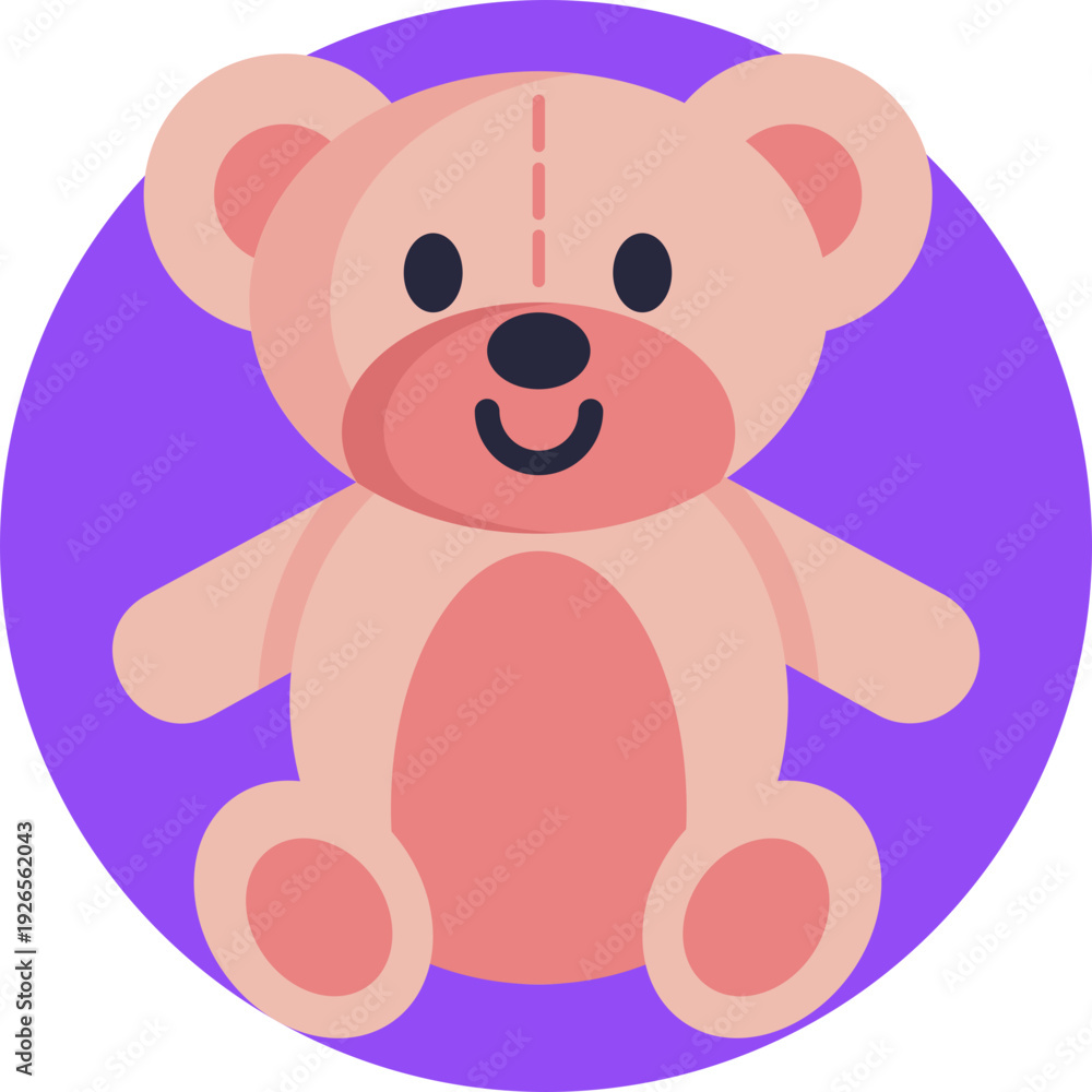 Obraz premium A cute teddy bear icon representing comfort, love, and the joy of welcoming a new baby.