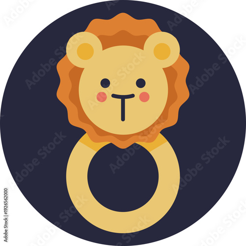 A baby rattle icon representing newborn essentials and early childhood care.