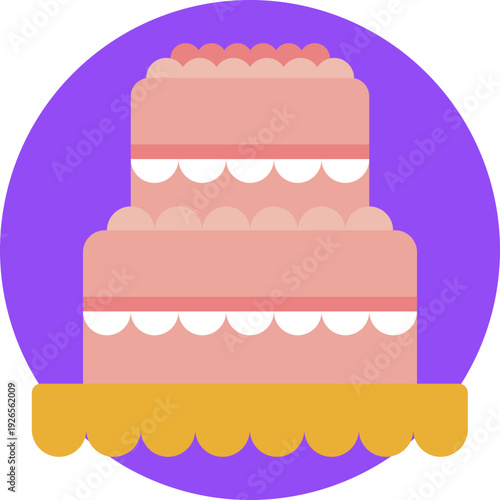 A decorative pink cake representing sweet treats and joyful moments at a baby shower party.