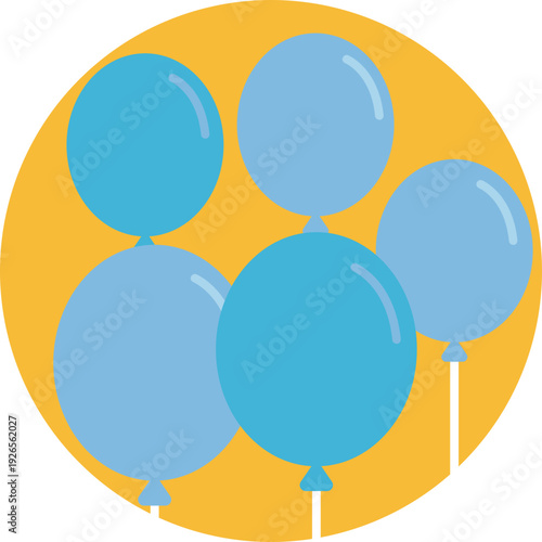 A balloons icon represents celebration and joy, commonly used to symbolize a baby shower party or festive decorations.