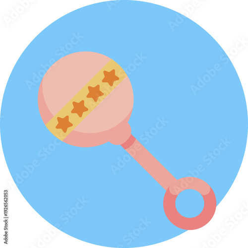 A maracas icon representing celebration, music, and joyful party vibes at a baby shower.