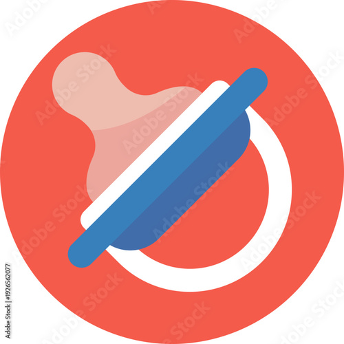 A simple icon of a baby pacifier, symbolizing newborn care, comfort, and early infancy.