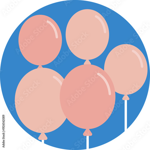 This icon features balloons as a visual cue for a baby shower event, highlighting a fun and cheerful atmosphere.