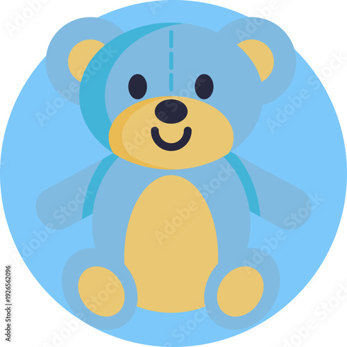 A soft toy bear symbol commonly used in baby shower designs to express warmth and innocence.