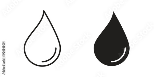 Drop icons for templates, web design and infographics