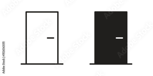 Door icons simple design. Vector illustration for web ui