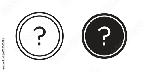 Doubts button icons simple design. Vector illustration for web ui