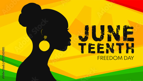 Juneteenth banner. Freedom day. Juneteenth Independence Day