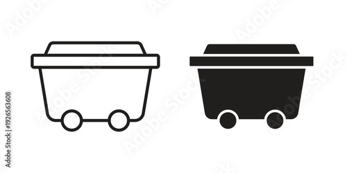 Dumpster icons for templates, web design and infographics