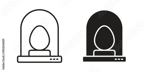Egg incubator icons for templates, web design and infographics