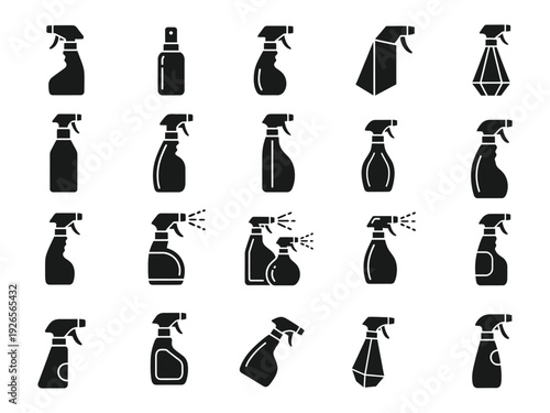 spray bottle icon silhouette vector illustration isolated