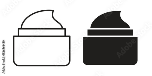 Facial cream icons for templates, web design and infographics