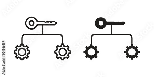 Factor icons for templates, web design and infographics