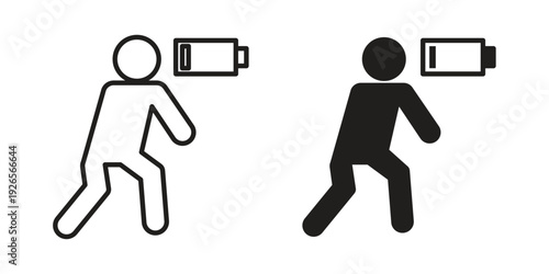 Fatigue icons for templates, web design and infographics