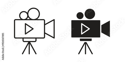 Film making icons for templates, web design and infographics