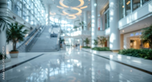 Wallpaper Mural Luxury hospital atrium with cool bokeh lighting and elegant white glass features Torontodigital.ca