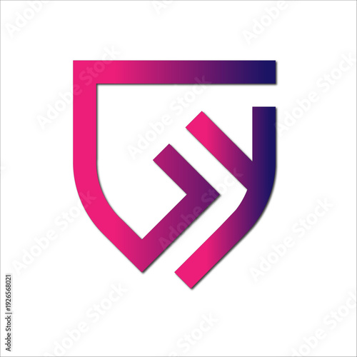 Web line modern color full logo design