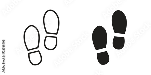 Footprint icons for templates, web design and infographics