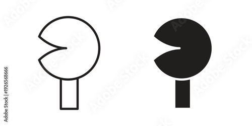 Fortune cookie icons for templates, web design and infographics