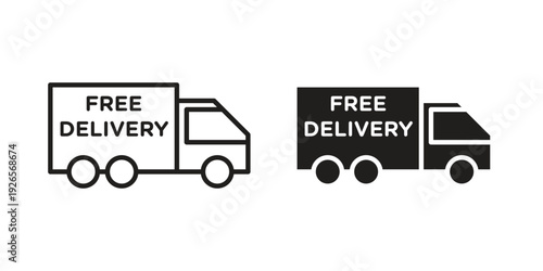 Free delivery icons for templates, web design and infographics