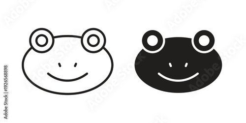 Frog icons for templates, web design and infographics