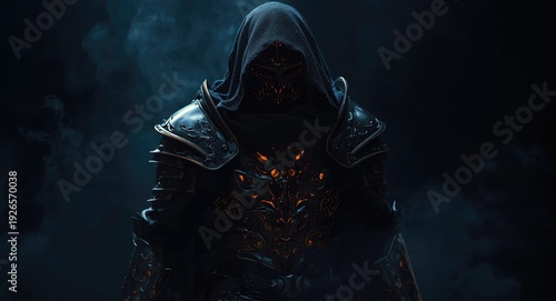 Wallpaper Mural Glowing battle armor protected by a shroud of ancient dark magic Torontodigital.ca